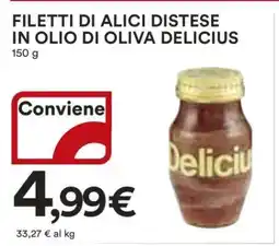Coop Filetti di Alici Distese in Olio di Oliva Delicius offerta