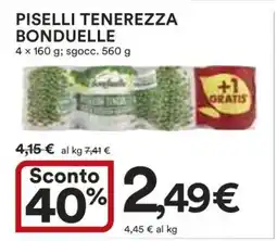 Coop Piselli Tenerezza Bonduelle offerta