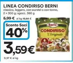 Coop LINEA CONDIRISO BERNI offerta