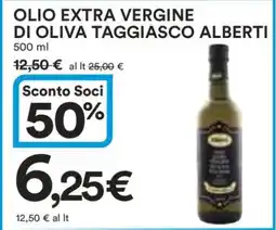 Coop OLIO EXTRA VERGINE DI OLIVA TAGGIASCO ALBERTI offerta