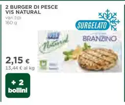 Coop 2 BURGER DI PESCE VIS NATURAL offerta