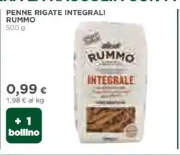Coop PENNE RIGATE INTEGRALI RUMMO offerta