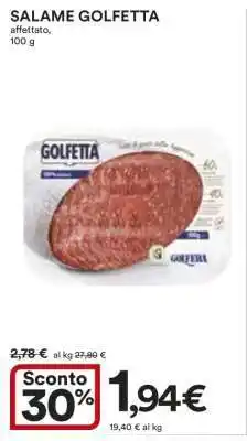 Coop Salame Golfetta offerta