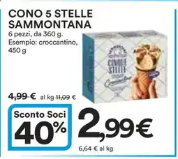 Coop Cono 5 Stelle Sammontana offerta