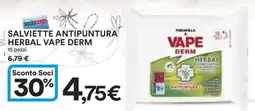 Coop SALVIETTE ANTIPUNTURA HERBAL VAPE DERM offerta