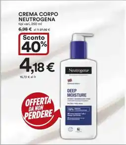 Coop CREMA CORPO NEUTROGENA offerta