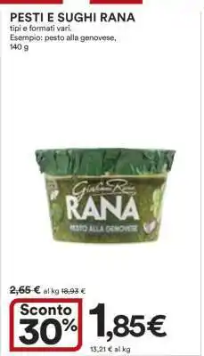 Coop Pesti e Sughi Rana offerta