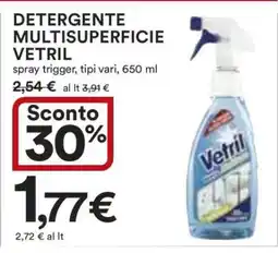 Coop Detergente Multisuperficie Vetril offerta