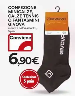 Coop CONFEZIONE MINICALZE, CALZE TENNIS O FANTASMINI GIVOVA offerta