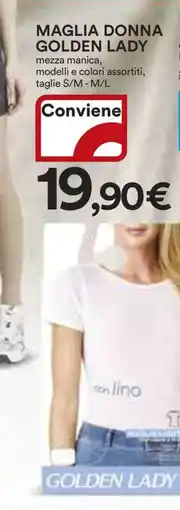 Coop MAGLIA DONNA GOLDEN LADY offerta