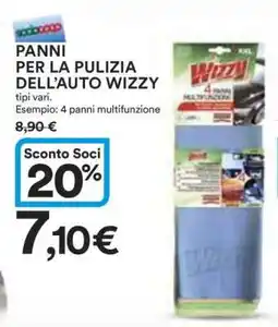 Coop PANNI PER LA PULIZIA DELL’AUTO WIZZY offerta