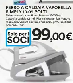 Coop FERRO A CALDAIA VAPORELLA SIMPLY 10.09 POLTI offerta