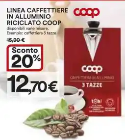 Coop LINEA CAFFETTIERE IN ALLUMINIO RICICLATO COOP offerta