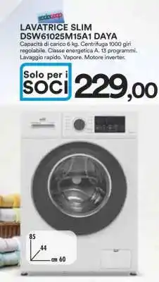 Coop LAVATRICE SLIM DSW61025M15A1 DAYA offerta