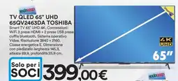 Coop TV QLED 65” UHD 65QV2463DA TOSHIBA offerta