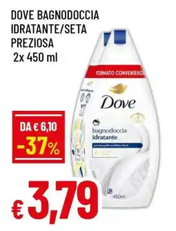 Famila Dove Bagnodoccia Idratante/Seta Preziosa offerta