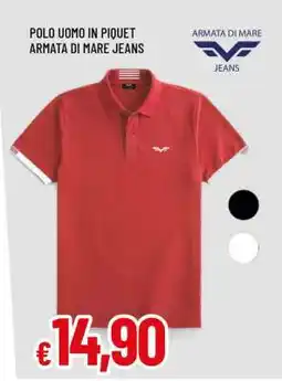Famila Polo Uomo in Piquet 'Armata di Mare Jeans' offerta