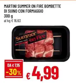 Famila MARTINI SUMMER ON FIRE BOMBETTE DI SUINO CON FORMAGGIO offerta