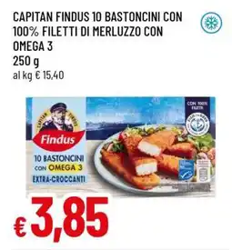 Famila CAPITAN FINDUS 10 BASTONCINI CON 100% FILETTI DI MERLUZZO CON OMEGA 3 offerta