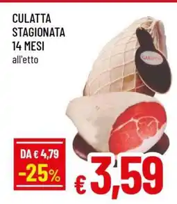 Famila Culatta Stagionata 14 Mesi offerta