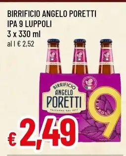 Famila BIRRIFICIO ANGELO PORETTI IPA 9 LUPPOLI offerta