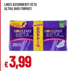 Famila LINES ASSORBENTI SETA ULTRA VARI FORMATI offerta