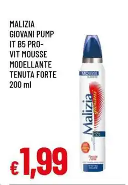 Famila Malizia Giovani Pump It B5 Pro-Vit Mousse Modellante Tenuta Forte offerta