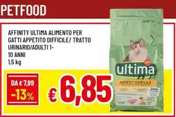 Famila AFFINITY ULTIMA ALIMENTO PER GATTI APPETITO DIFFICILE/ TRATTO URINARIO/ADULTI 1-10 ANNI offerta