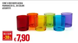 Famila Conf. 6 Bicchieri Acqua Marrakech Cl. 26 Colori Assortiti offerta