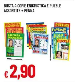 Famila BUSTA 4 COPIE ENIGMISTICA E PUZZLE ASSORTITE + PENNA offerta