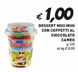Coal Cameo dessert muu muu con coffetti al cioccolato offerta