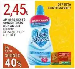 Doro Supermercati Mon amour ammorbidente concentrato offerta