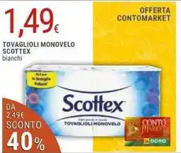 Doro Supermercati Tovaglioli monovelo scottex bianchi offerta