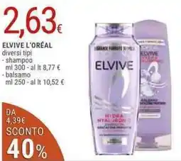 Doro Supermercati Elvive l'oréal Shampoo-Balsamo offerta