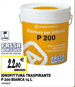 Tecnomat Fassa bortolo idropittura traspirante P 200 bianca offerta