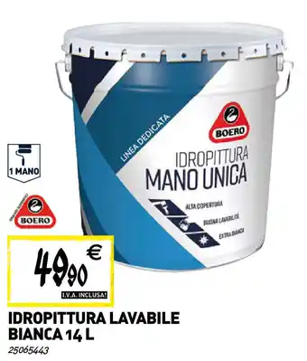Tecnomat Boero idropittura lavabile bianca offerta