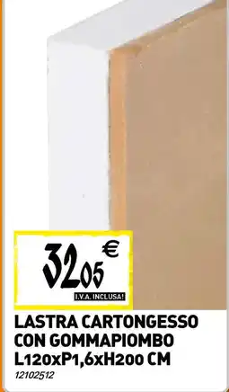 Tecnomat Lastra cartongesso con gommapiombo offerta