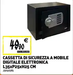 Tecnomat Cassetta di sicurezza a mobile digitale elettronica offerta