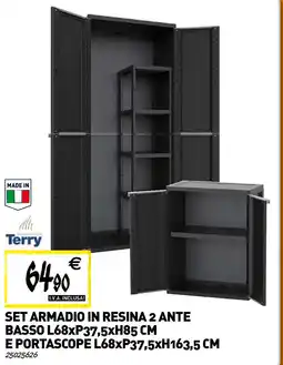 Tecnomat Terry set armadio in resina 2 ante basso offerta