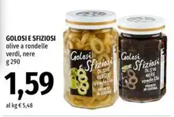 Famila Golosi e sfiziosi olive a rondelle verdi, nere offerta