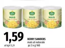 Famila Berry sanders mais al naturale offerta
