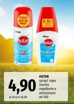 Famila Autan spray/ vapo insetto repellente e antizanzare offerta