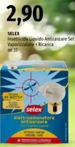Famila SELEX Insetticida Liquido Antizanzare Set Vaporizzatore + Ricarica offerta