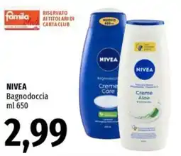 Famila Nivea bagnodoccia offerta