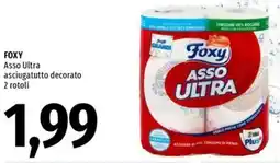 Famila FOXY Asso Ultra asciugatutto decorato 2 rotoli offerta
