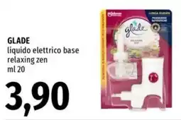 Famila GLADE liquido elettrico base relaxing zen offerta