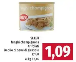 Famila Selex funghi champignons trifolati in olio di semi di girasole offerta