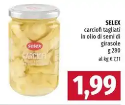 Famila Selex carciofi tagliati in olio di semi di girasole offerta