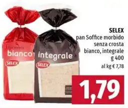 Famila Selex pan soffice morbido senza crosta bianco, integrale offerta