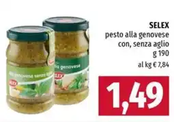 Famila Selex pesto alla genovese con, senza aglio offerta